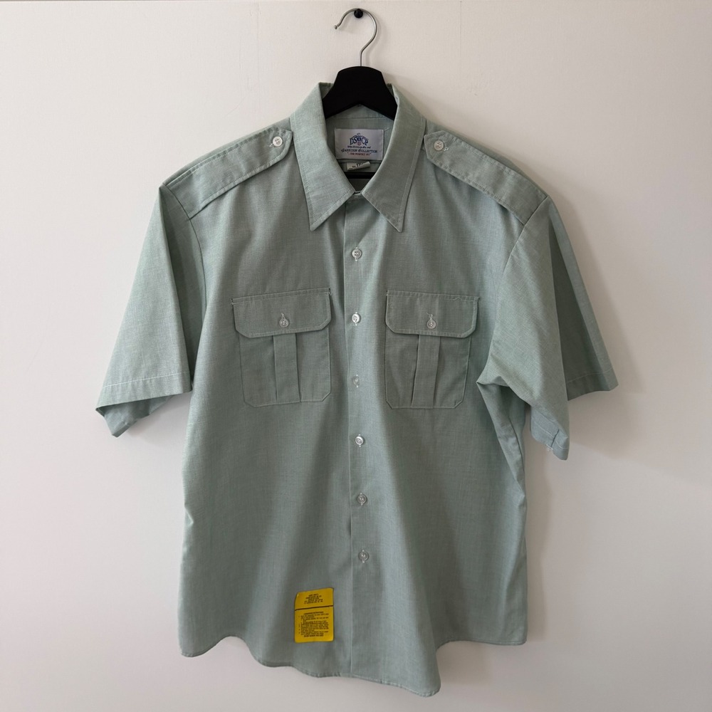 DSCP Garrison Collection US Army AG-415 Short Sleeve Shirt Green Mens 17.5 2XL